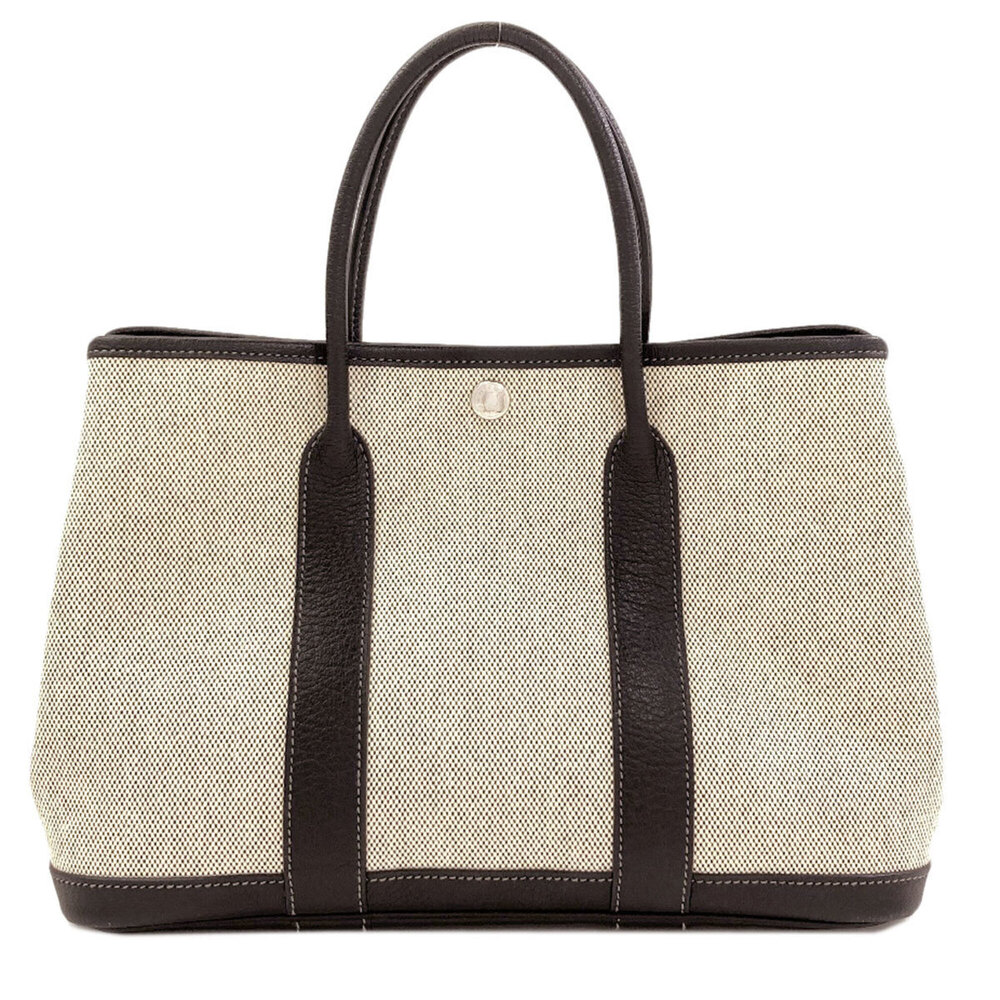 Hermes Garden Party TPM Silver Hardware Handbag Toile H Women's HERMES